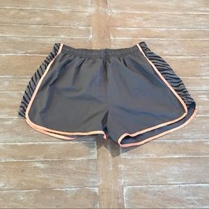 Victoria Secret gym shorts Sz M Medium gray orange